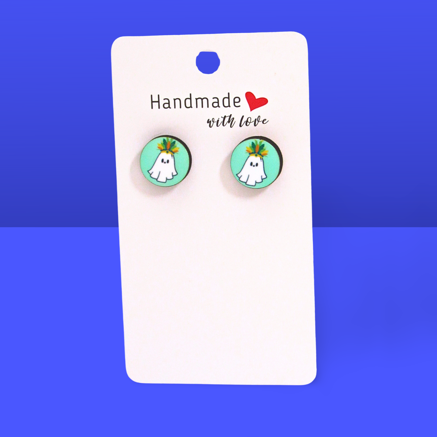 Round Shaped Stud Sublimated Earrings MDF