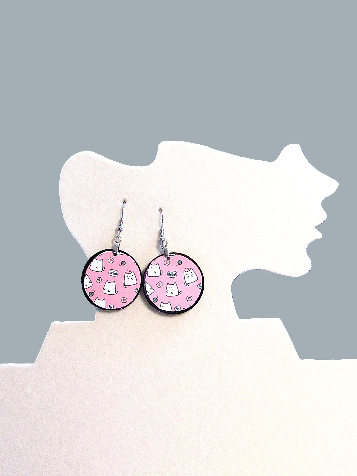 Round Shaped Sublimated 1 inch Earrings
