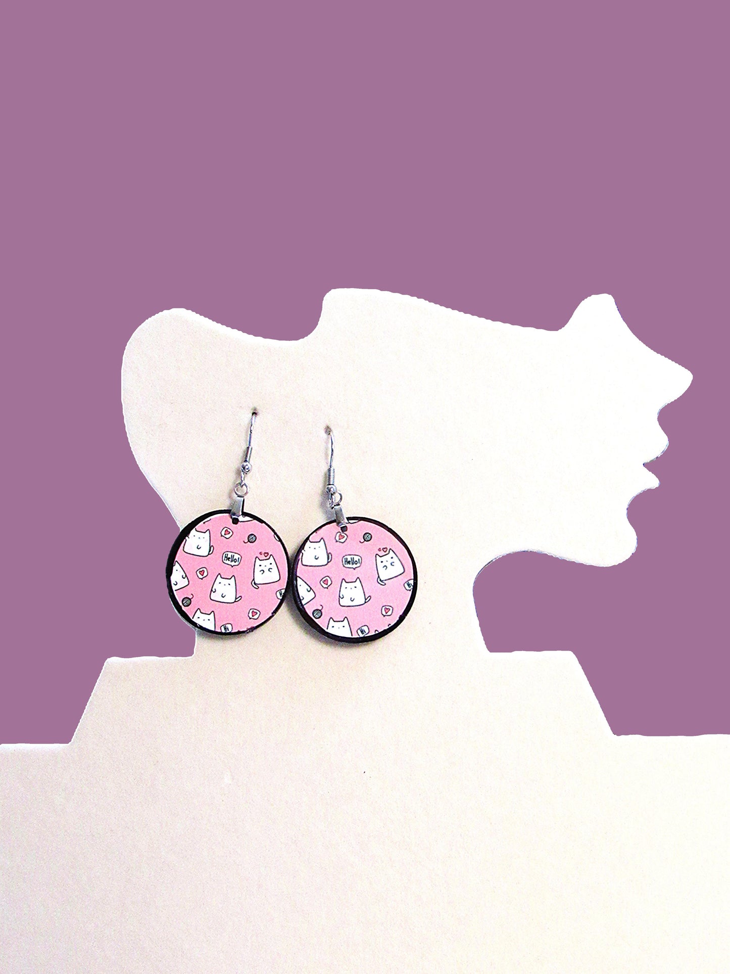 Round Shaped Sublimated 1 inch Earrings