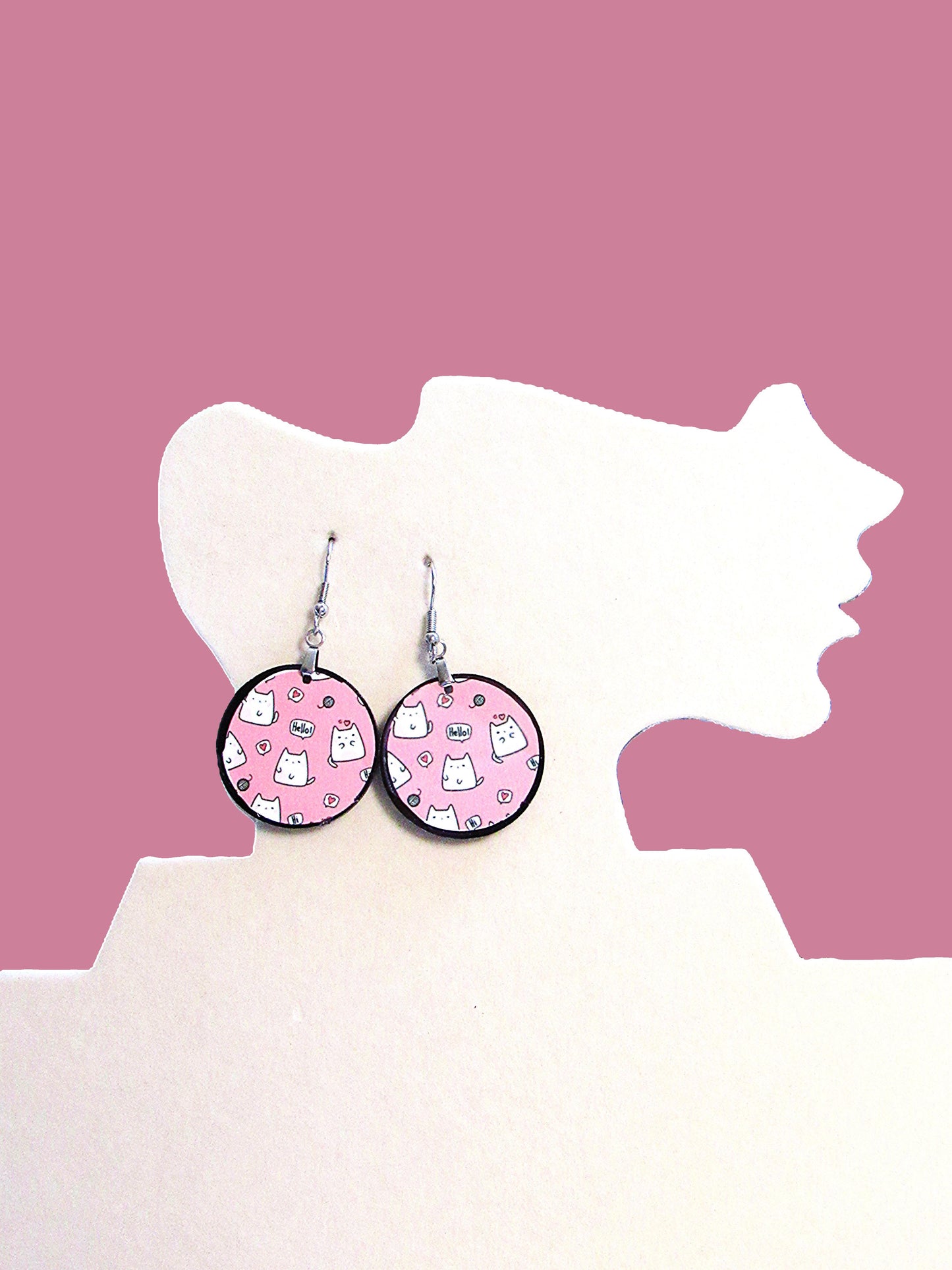 Round Shaped Sublimated 1 inch Earrings