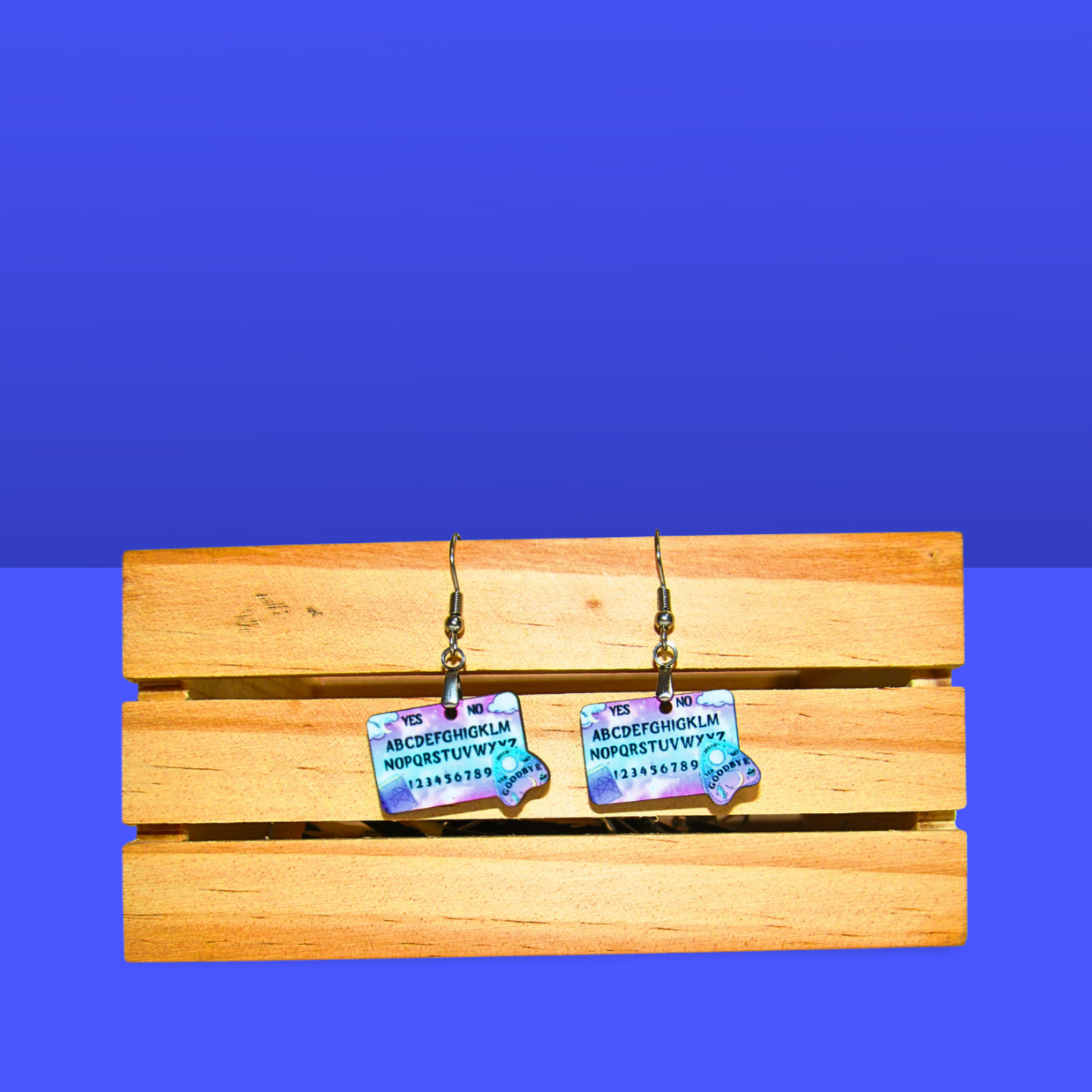 Ouija Board Shaped Sublimated Earrings 1 inch