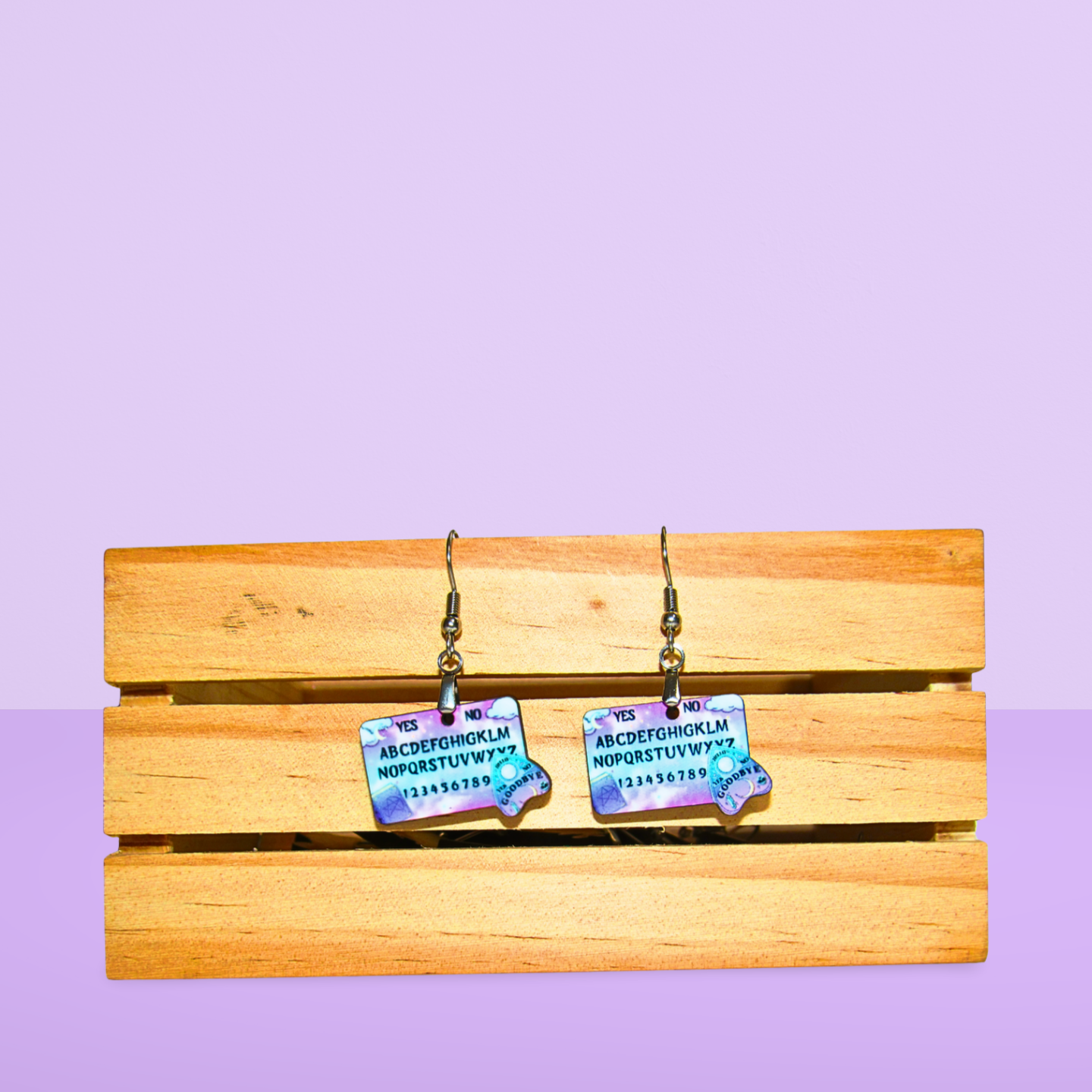 Ouija Board Shaped Sublimated Earrings 1 inch