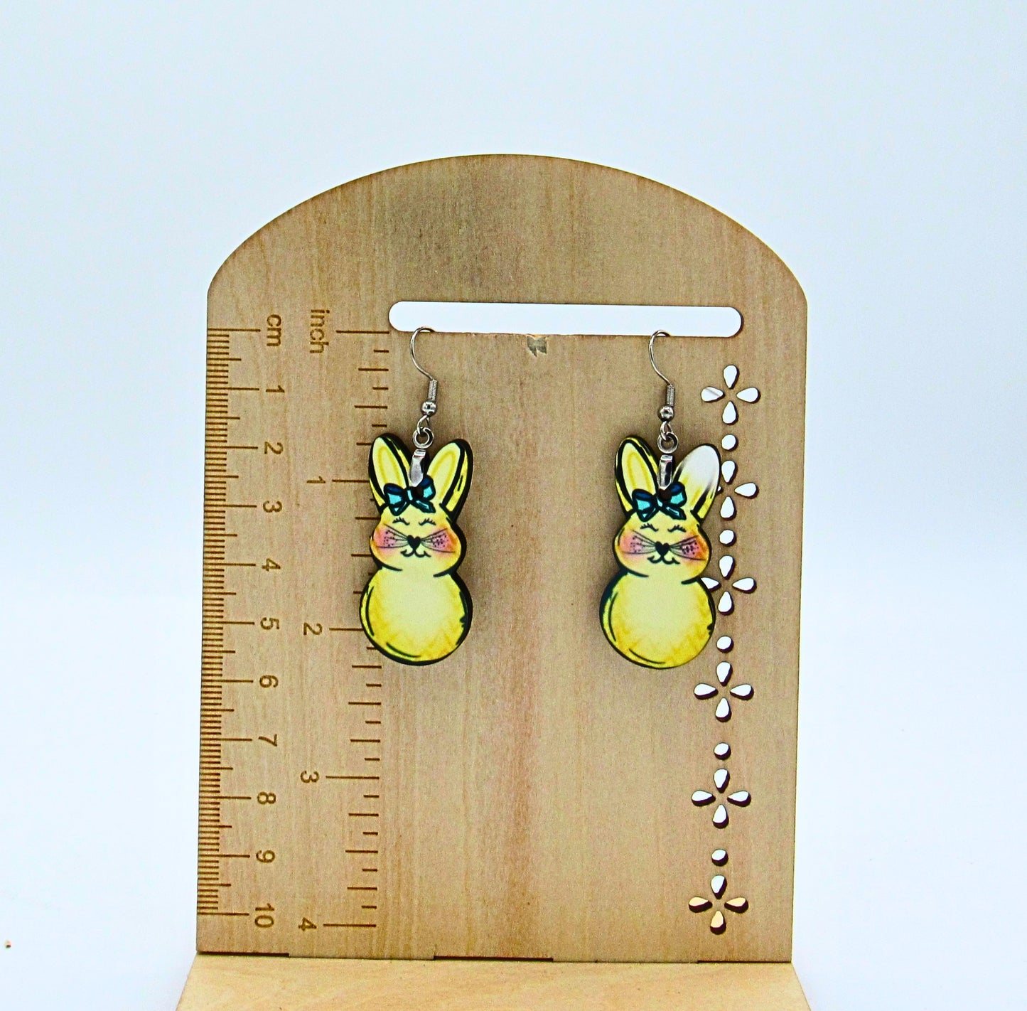 MDF- Bunny Shaped Sublimated Earrings 1.5 inch