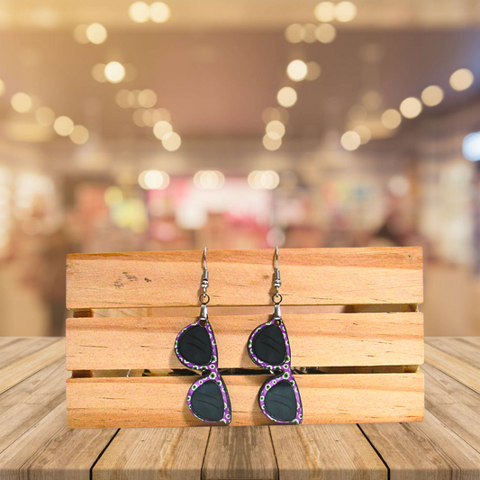 Sunglass Shaped Sublimated Earrings 1.5 inch