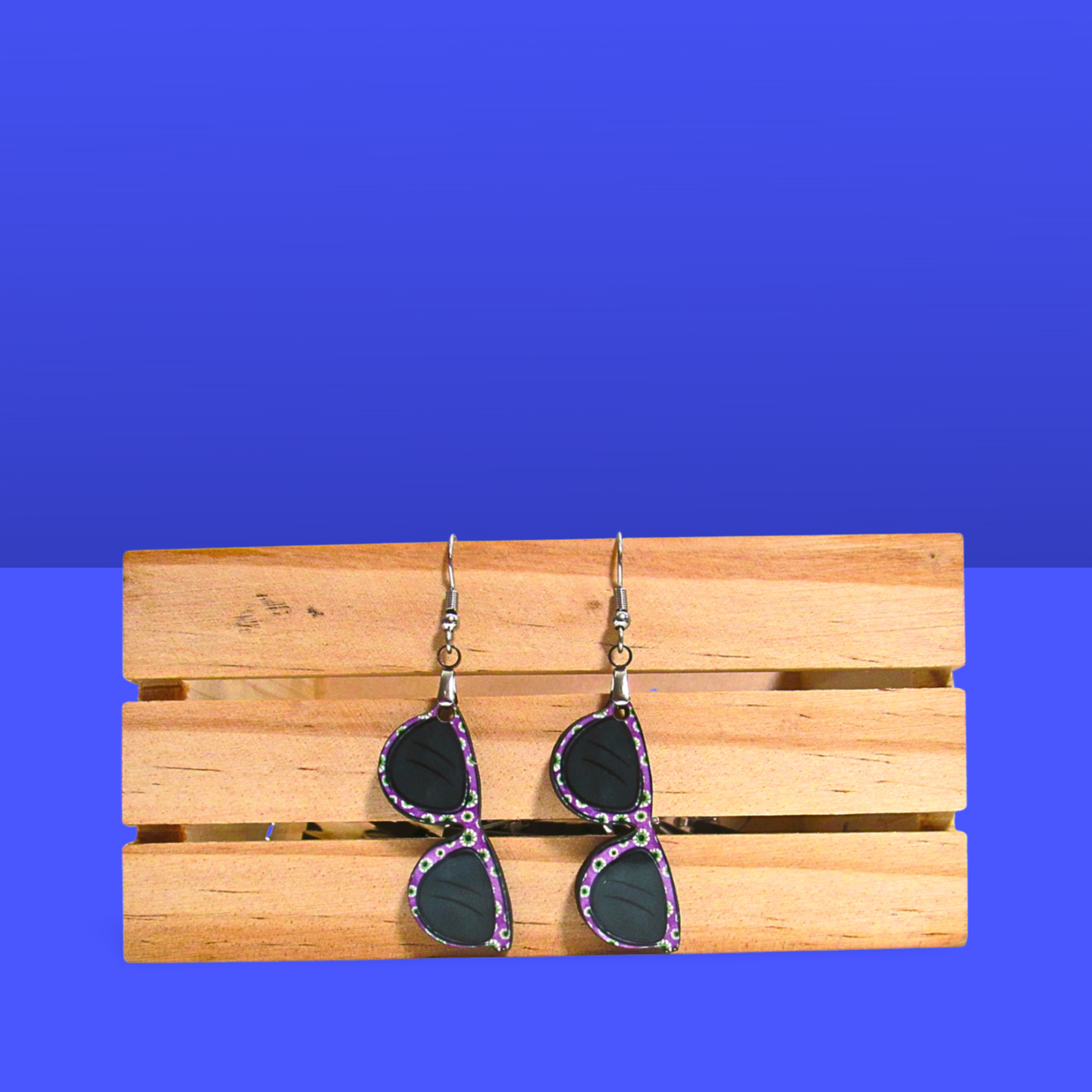 Sunglass Shaped Sublimated Earrings 1.5 inch