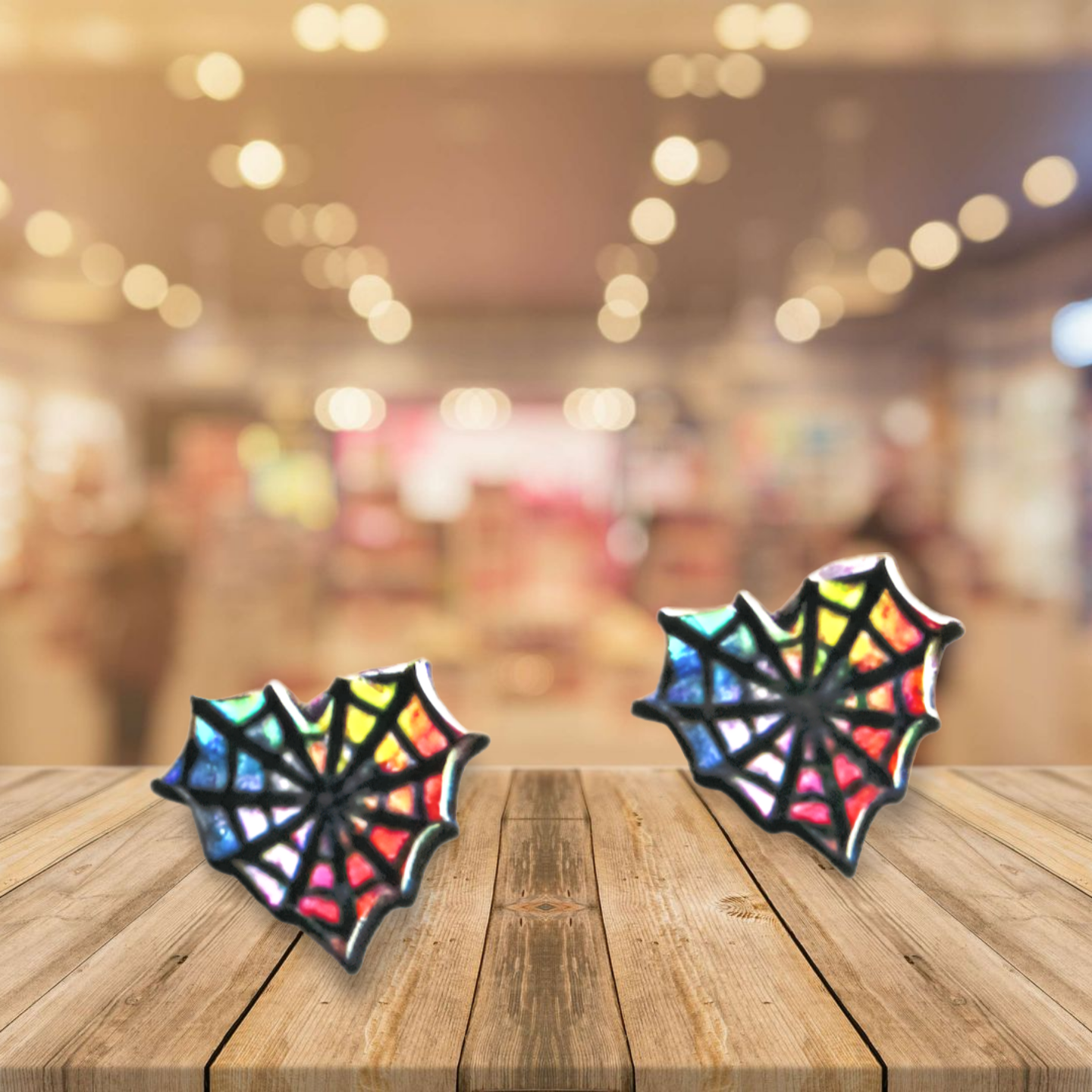Heart Web Shaped Sublimated Stud Earring