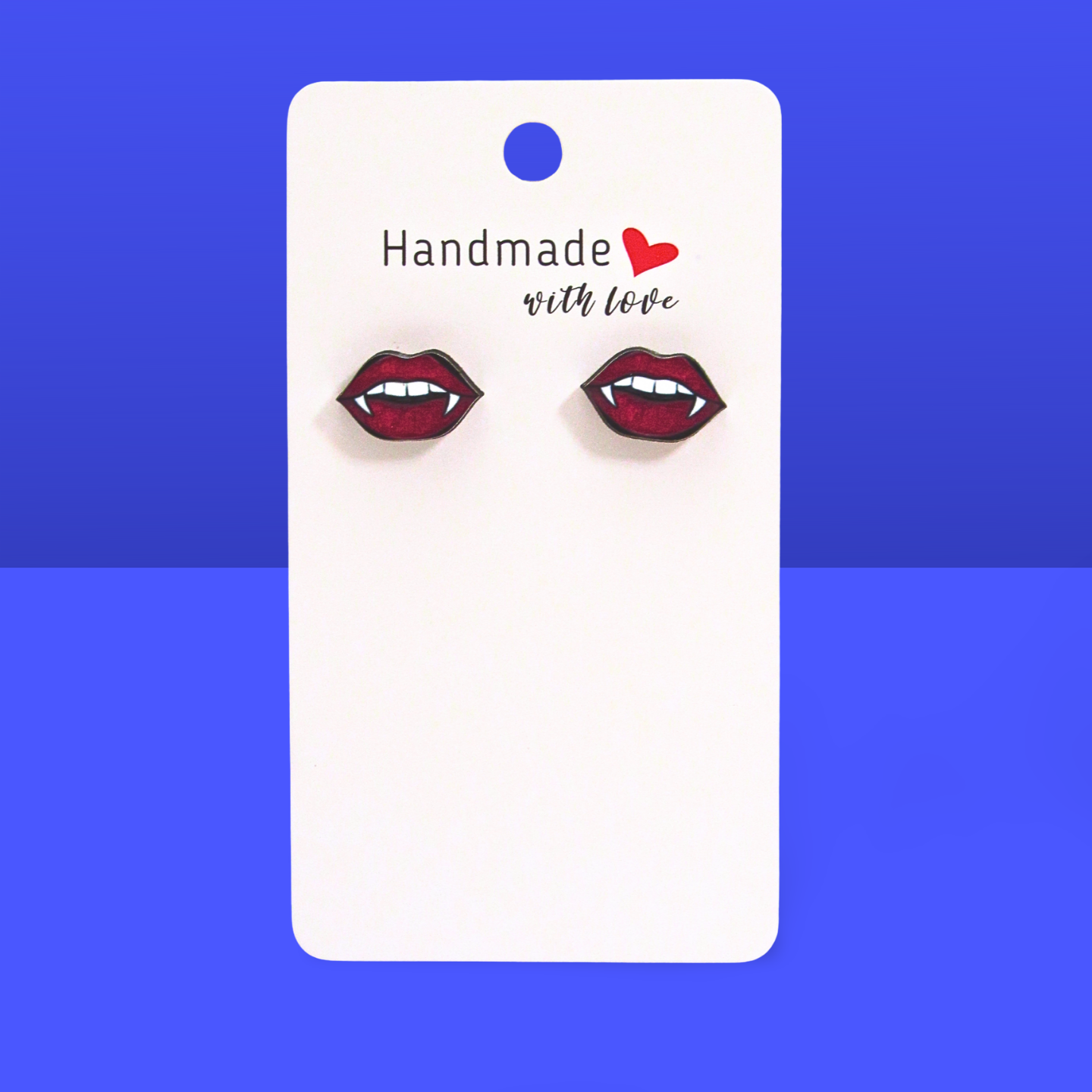 Lip Shaped Sublimated Stud Earrings