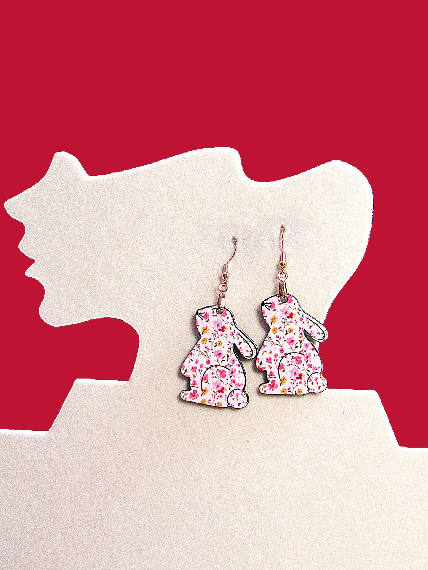 Bunny Shaped Sublimated Earrings