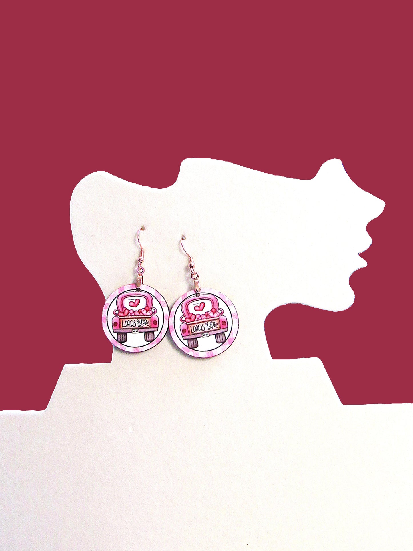 Round Shaped Sublimated 1 inch Earrings