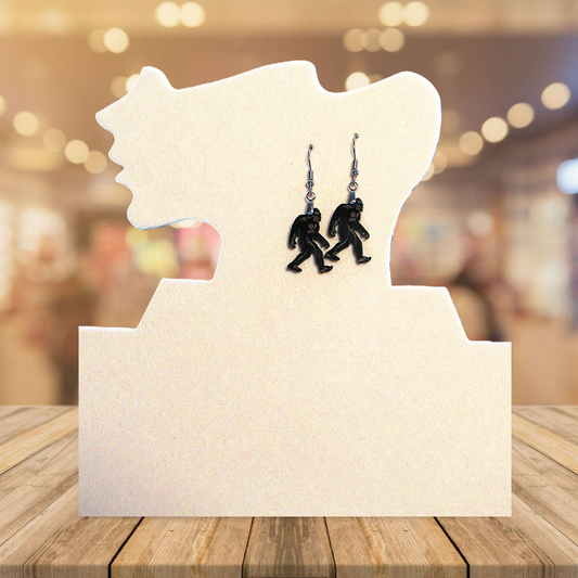 Big Foot Shaped Sublimated Earrings