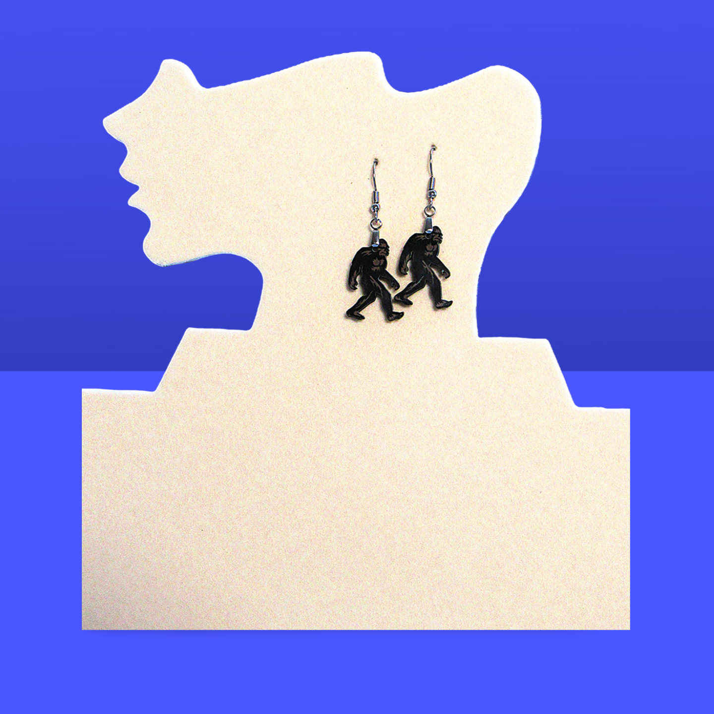 Big Foot Shaped Sublimated Earrings