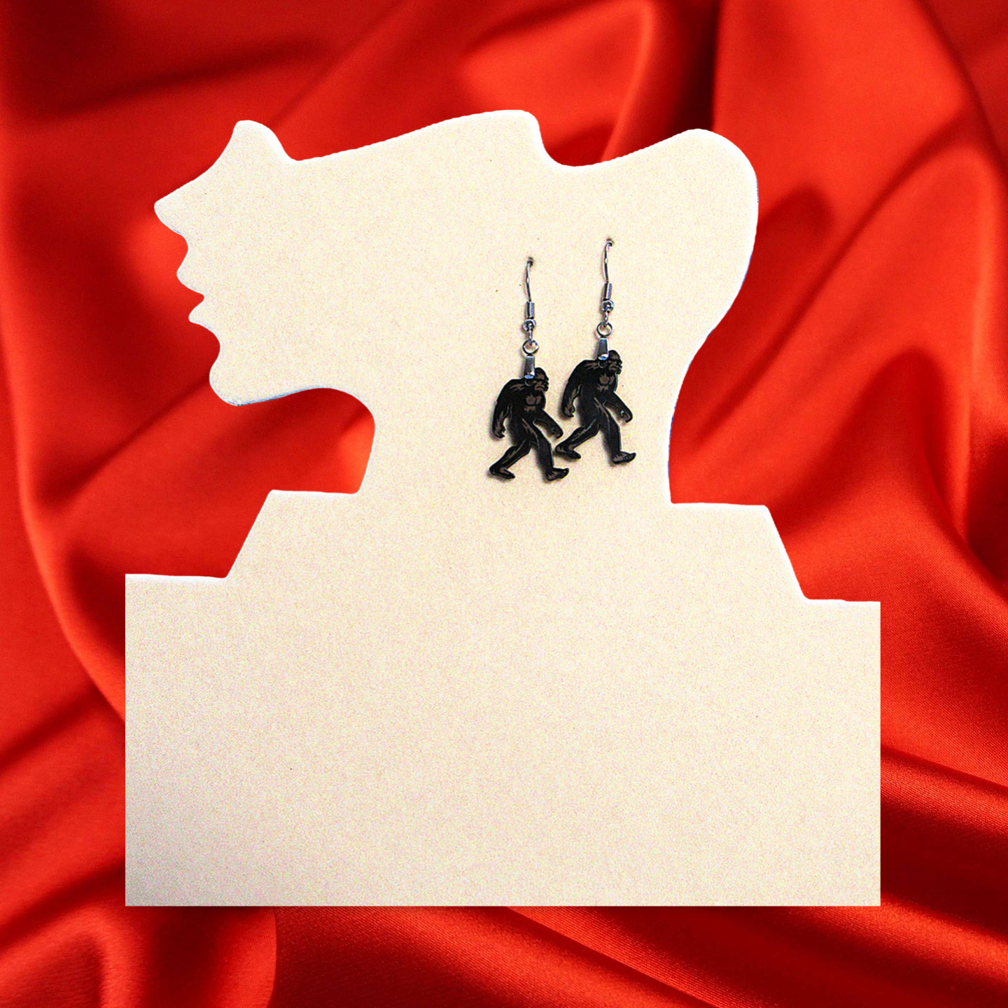 Big Foot Shaped Sublimated Earrings
