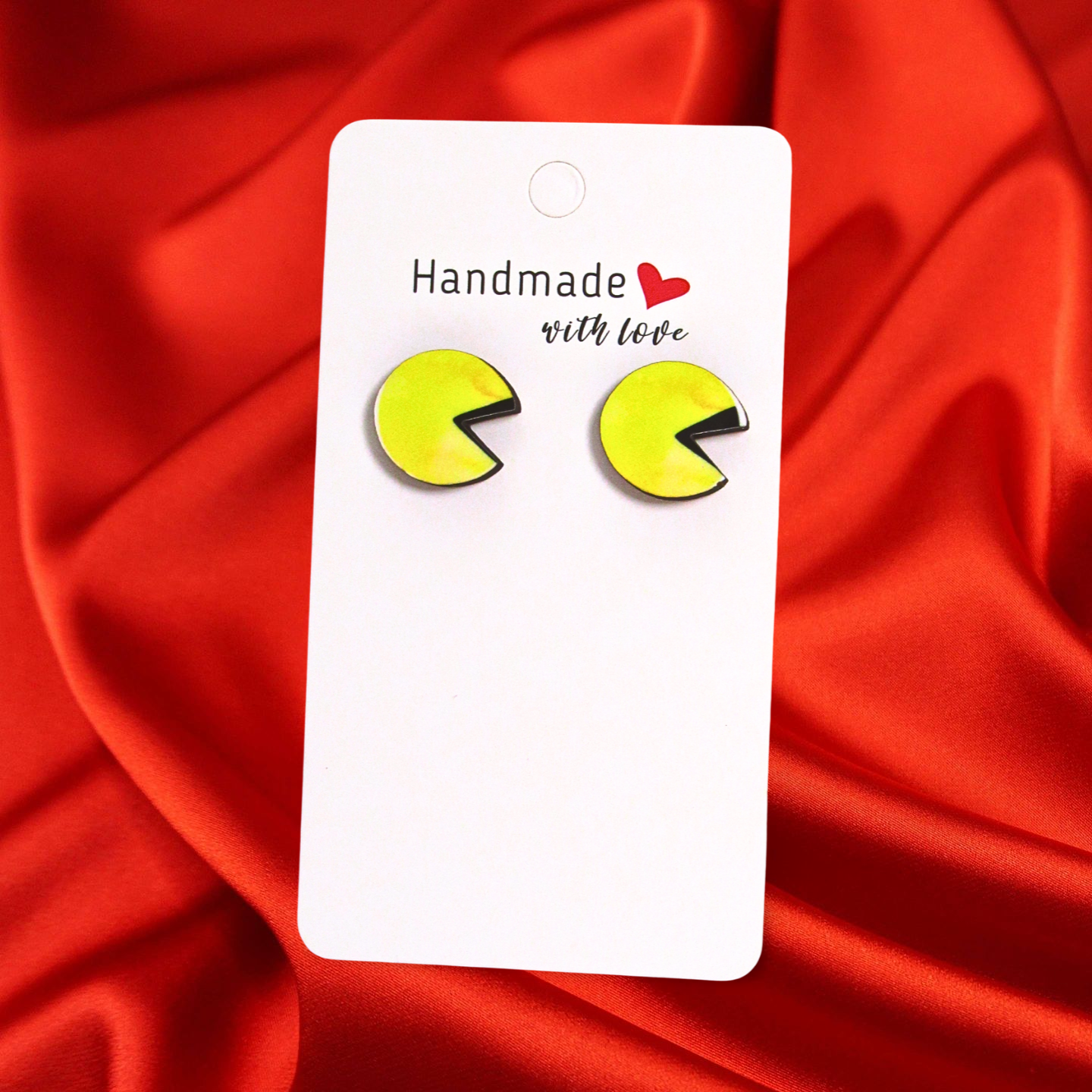 Lilypad Shaped Sublimated Stud Earrings