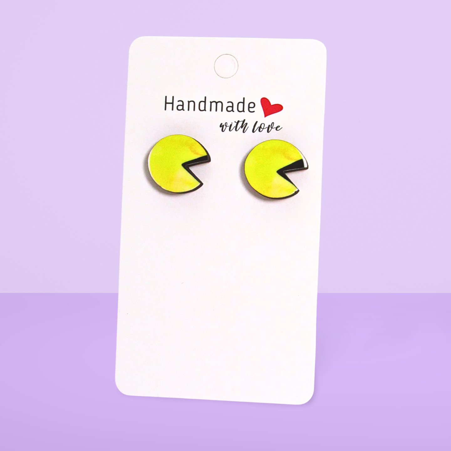 Lilypad Shaped Sublimated Stud Earrings