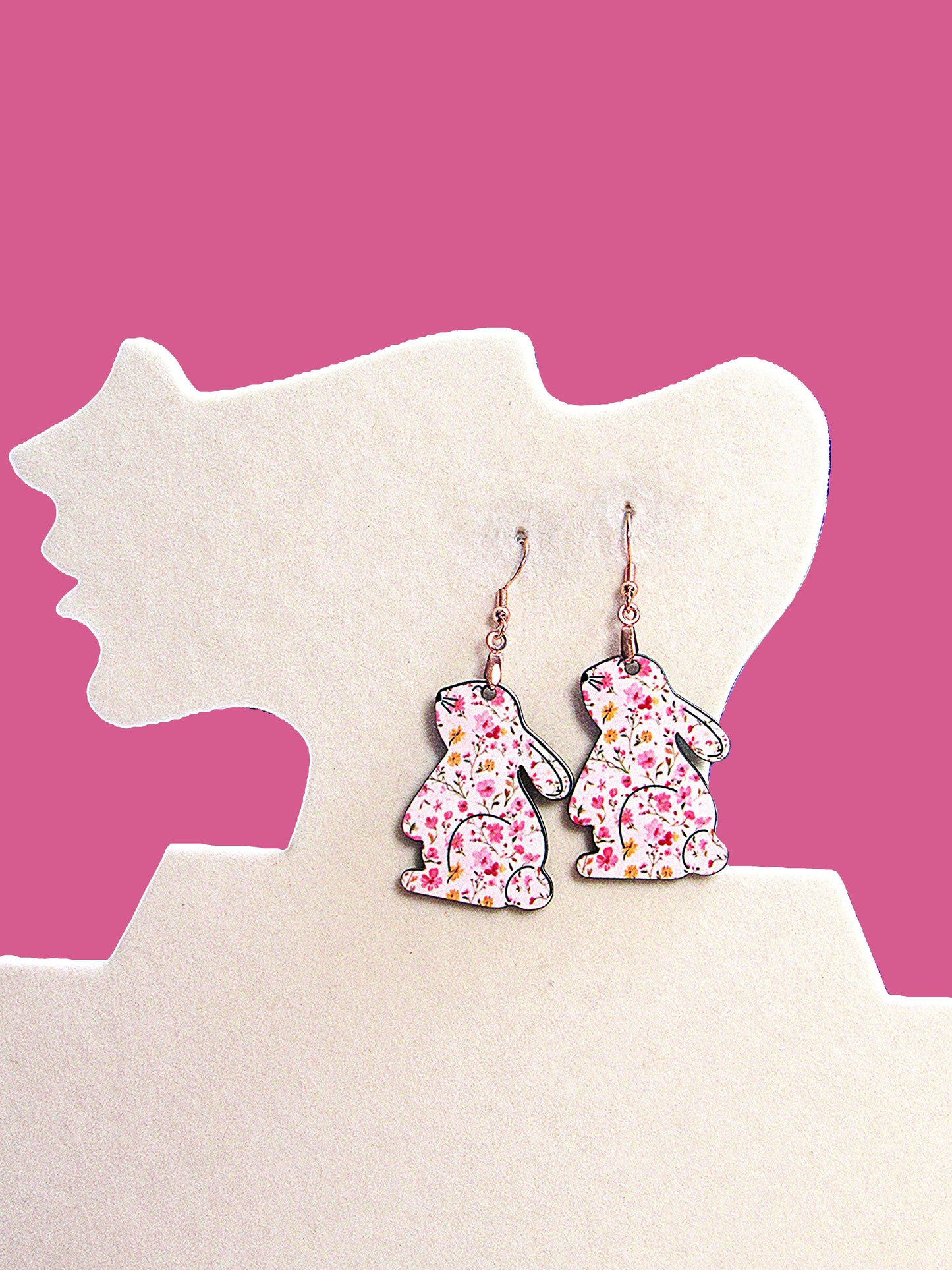 Bunny Shaped Sublimated Earrings