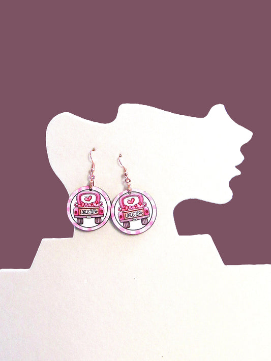 Round Shaped Sublimated 1 inch Earrings
