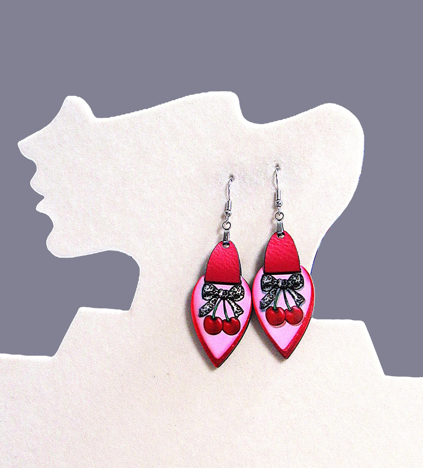 Reverse Teardrop Shaped Sublimated Earrings