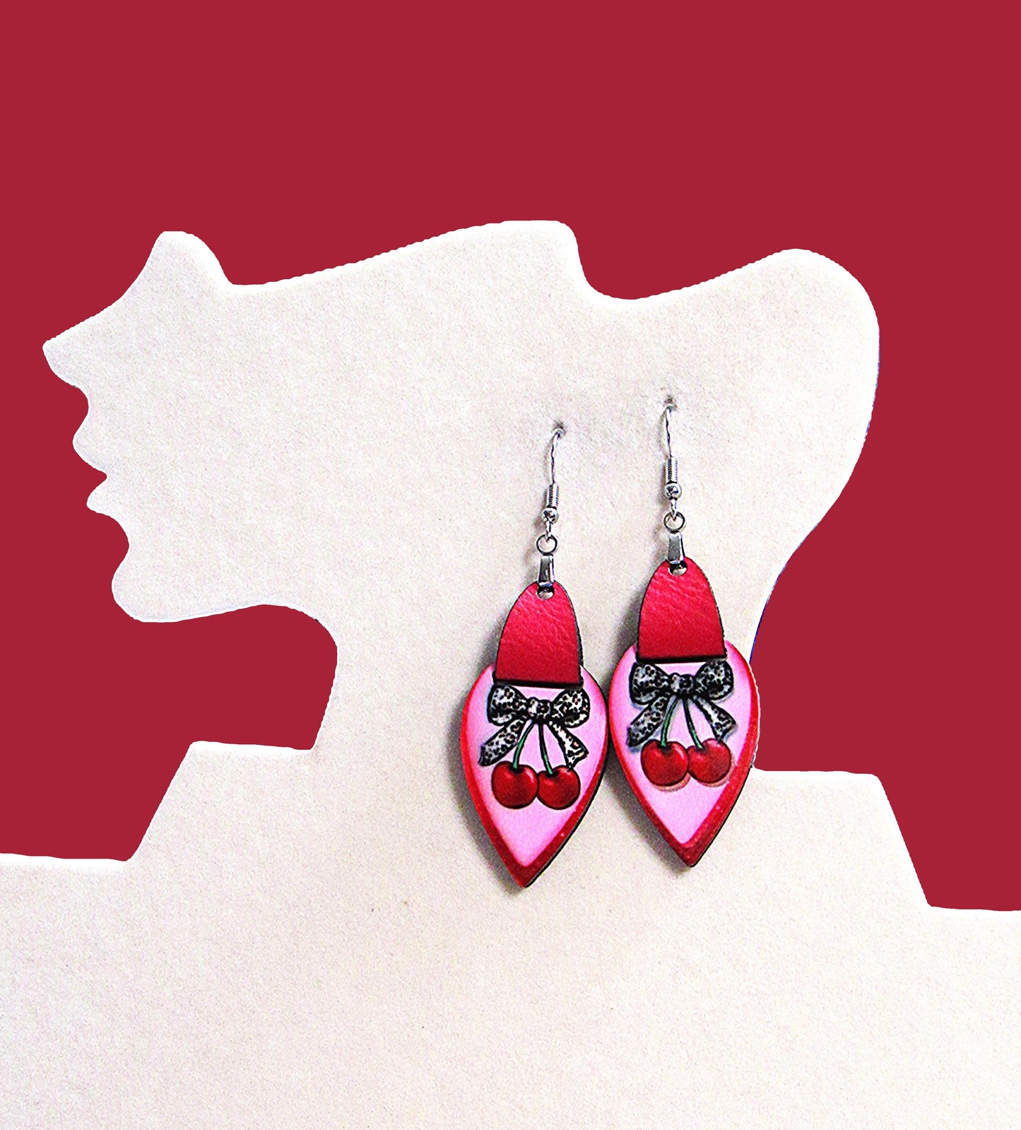Reverse Teardrop Shaped Sublimated Earrings