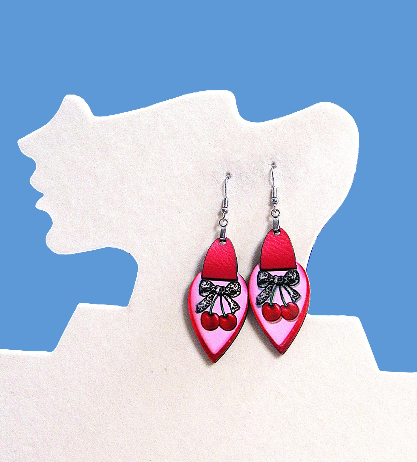 Reverse Teardrop Shaped Sublimated Earrings