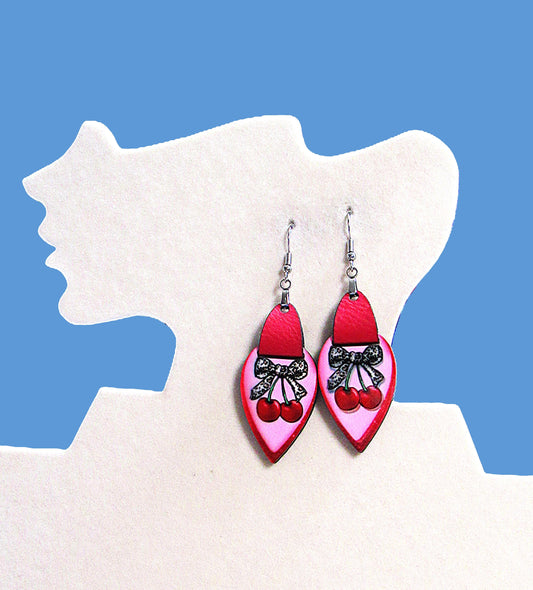 Reverse Teardrop Shaped Sublimated Earrings