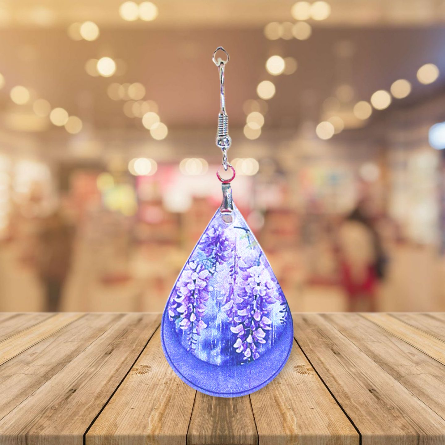 Acrylic Teardrop Shaped Sublimated Earrings