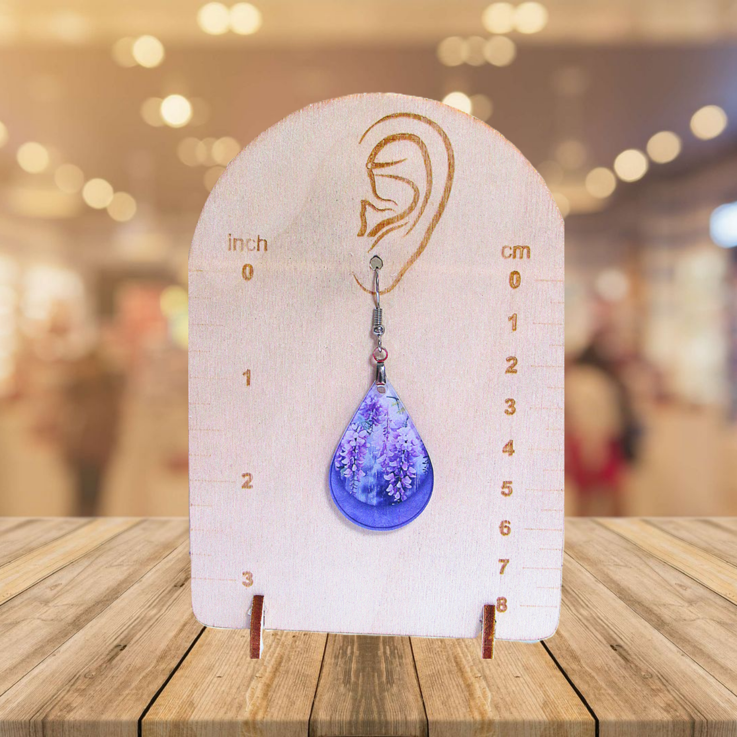 Acrylic Teardrop Shaped Sublimated Earrings