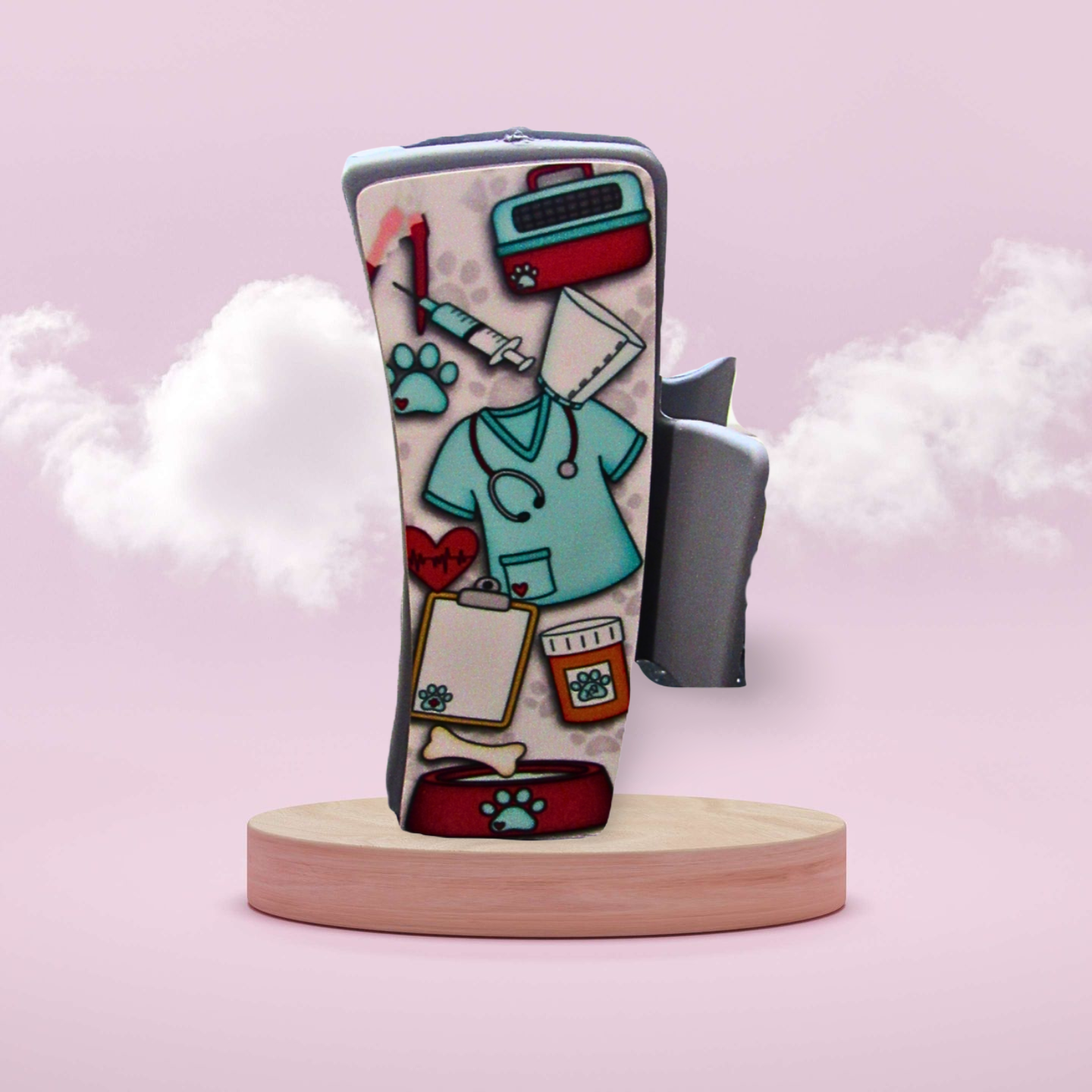 Vet Tech Themed  Sublimated Hair Clip MDF