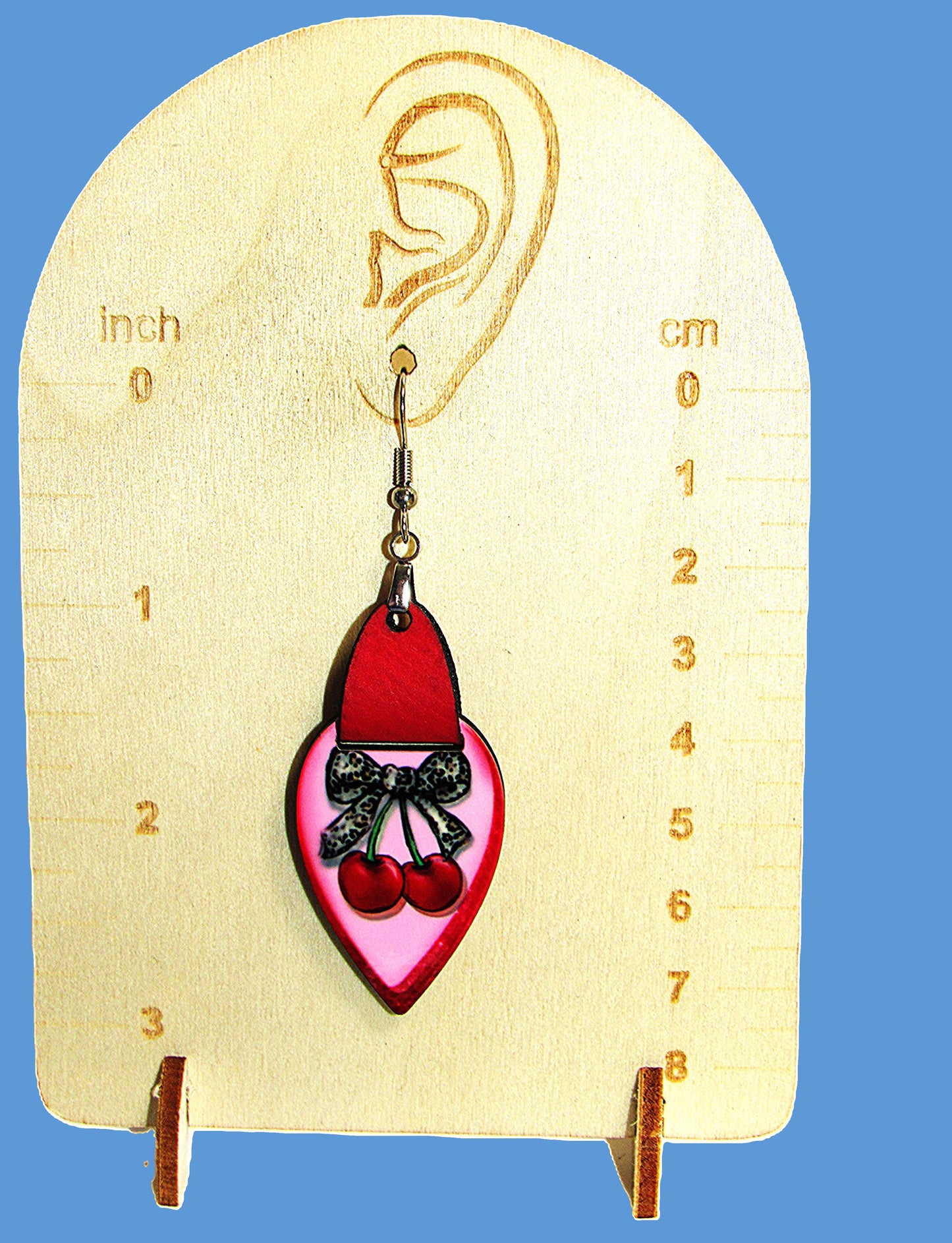 Reverse Teardrop Shaped Sublimated Earrings