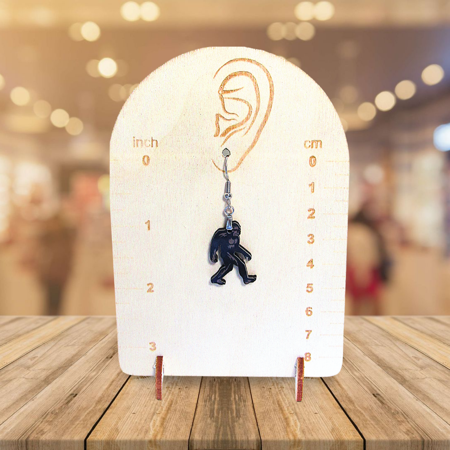 Big Foot Shaped Sublimated Earrings