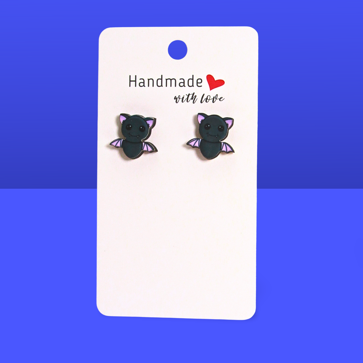 Flying Bat Shaped Sublimated Stud Earrings