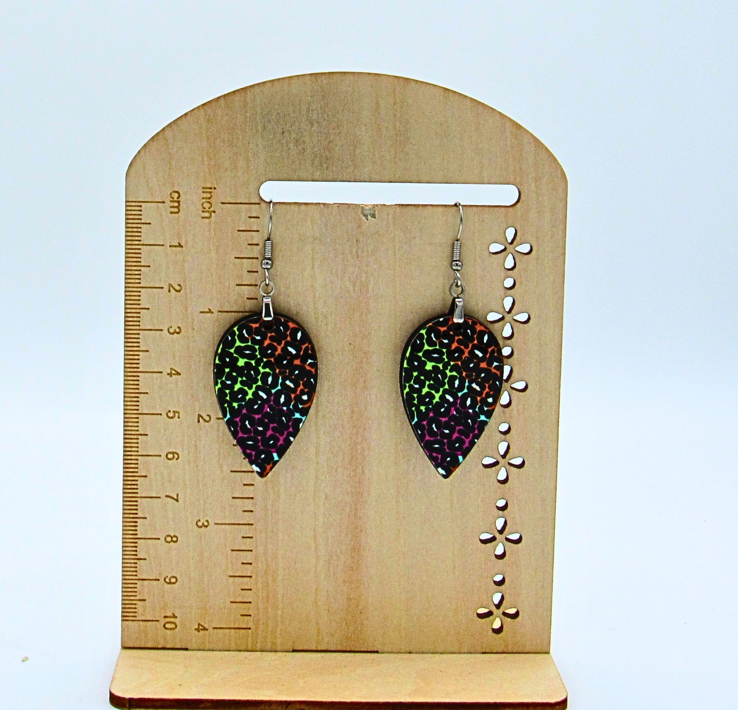 MDF-Reverse Teardrop Shaped Sublimated Earrings 1.5 inch