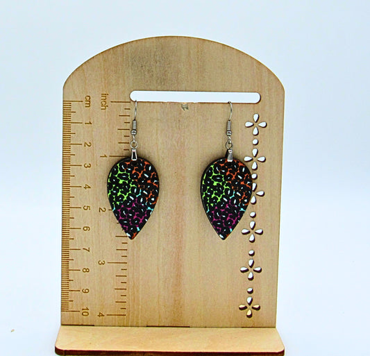 MDF-Reverse Teardrop Shaped Sublimated Earrings 1.5 inch