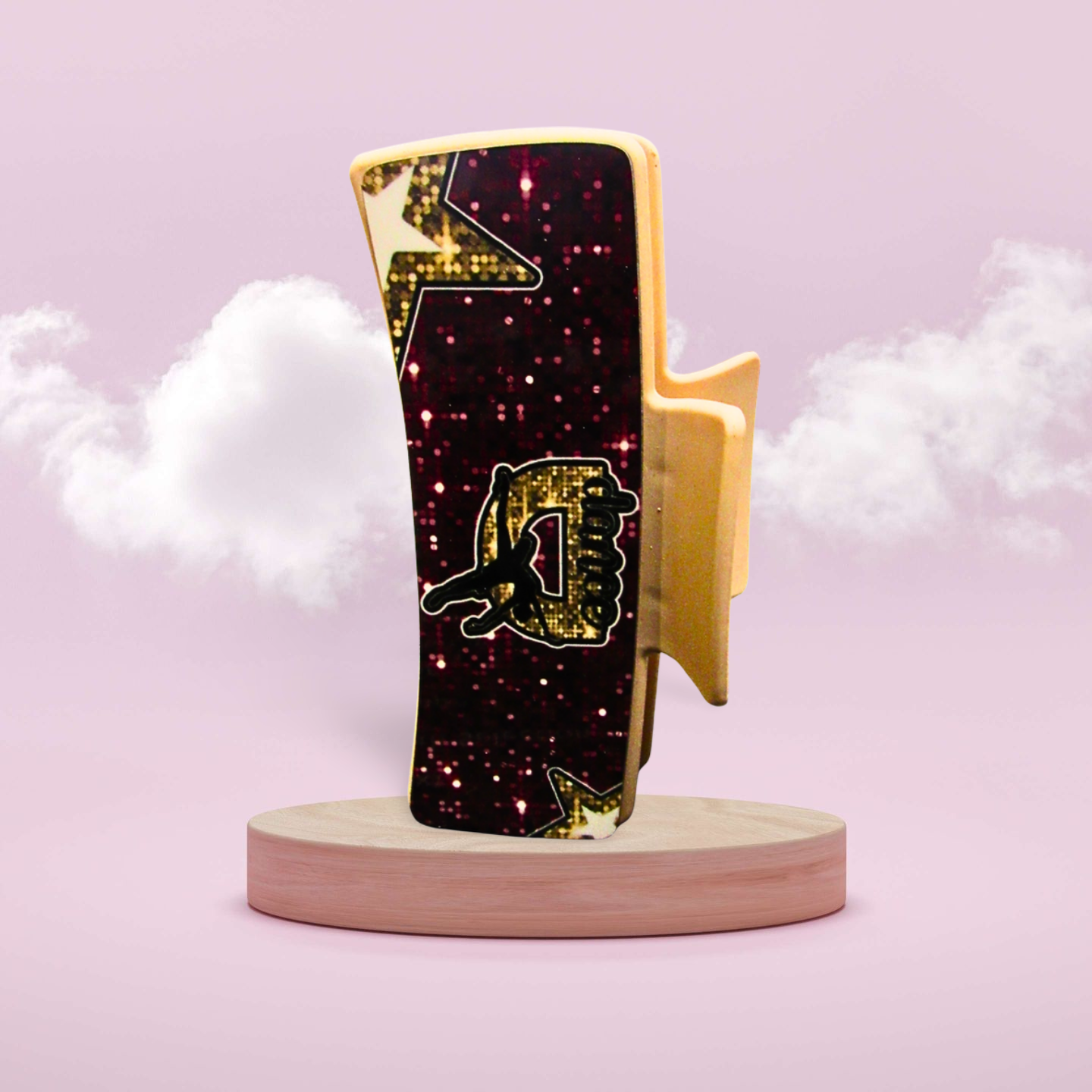 Dance Themed Large Sublimated Hair Claw Clip