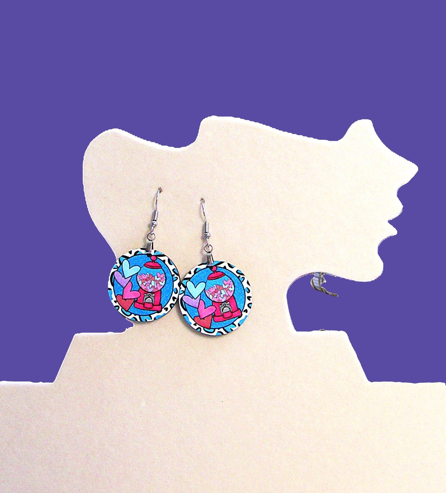 Round Shaped Sublimated 1 inch Earrings
