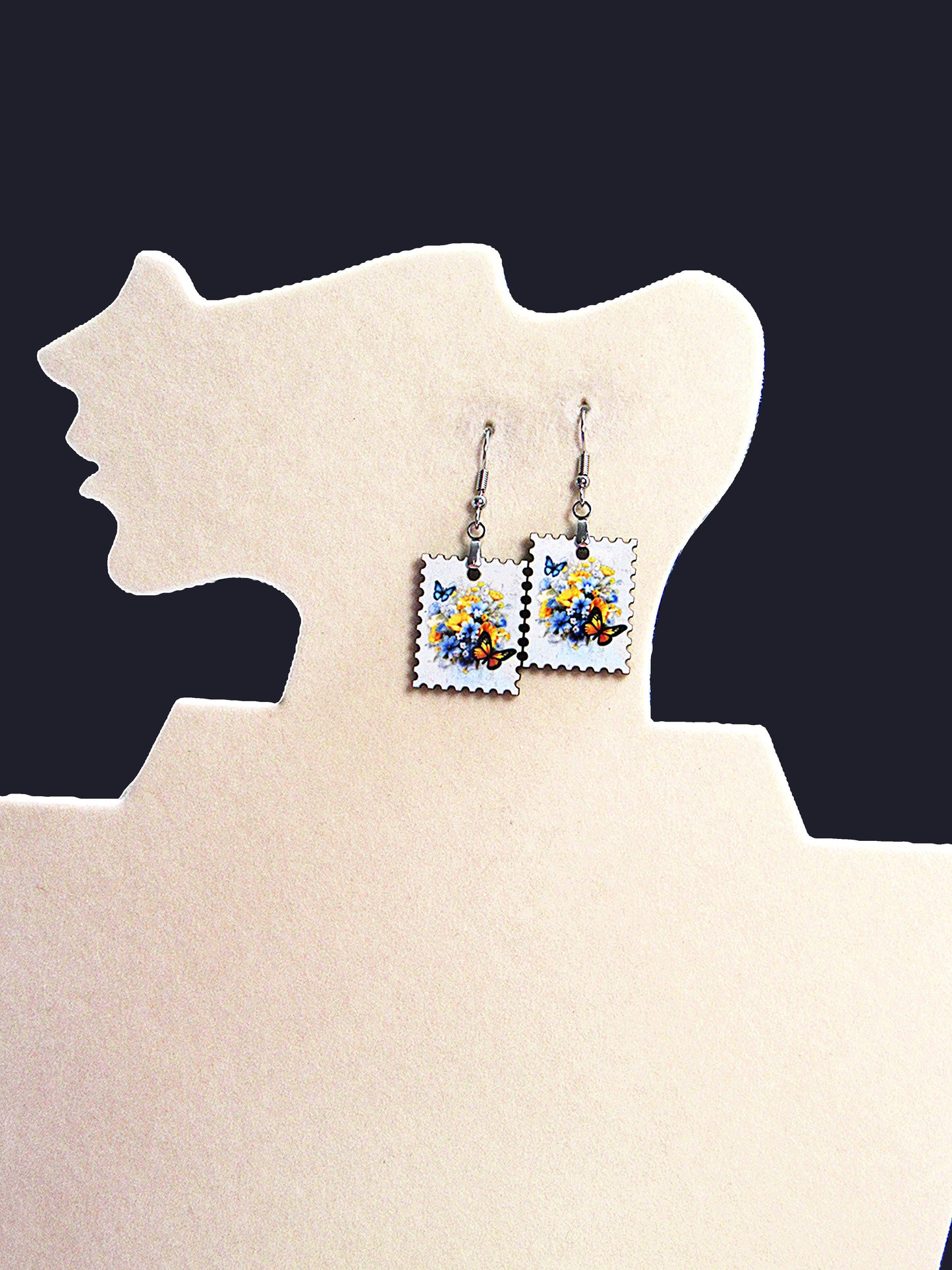 Stamp Shaped Sublimated Earrings