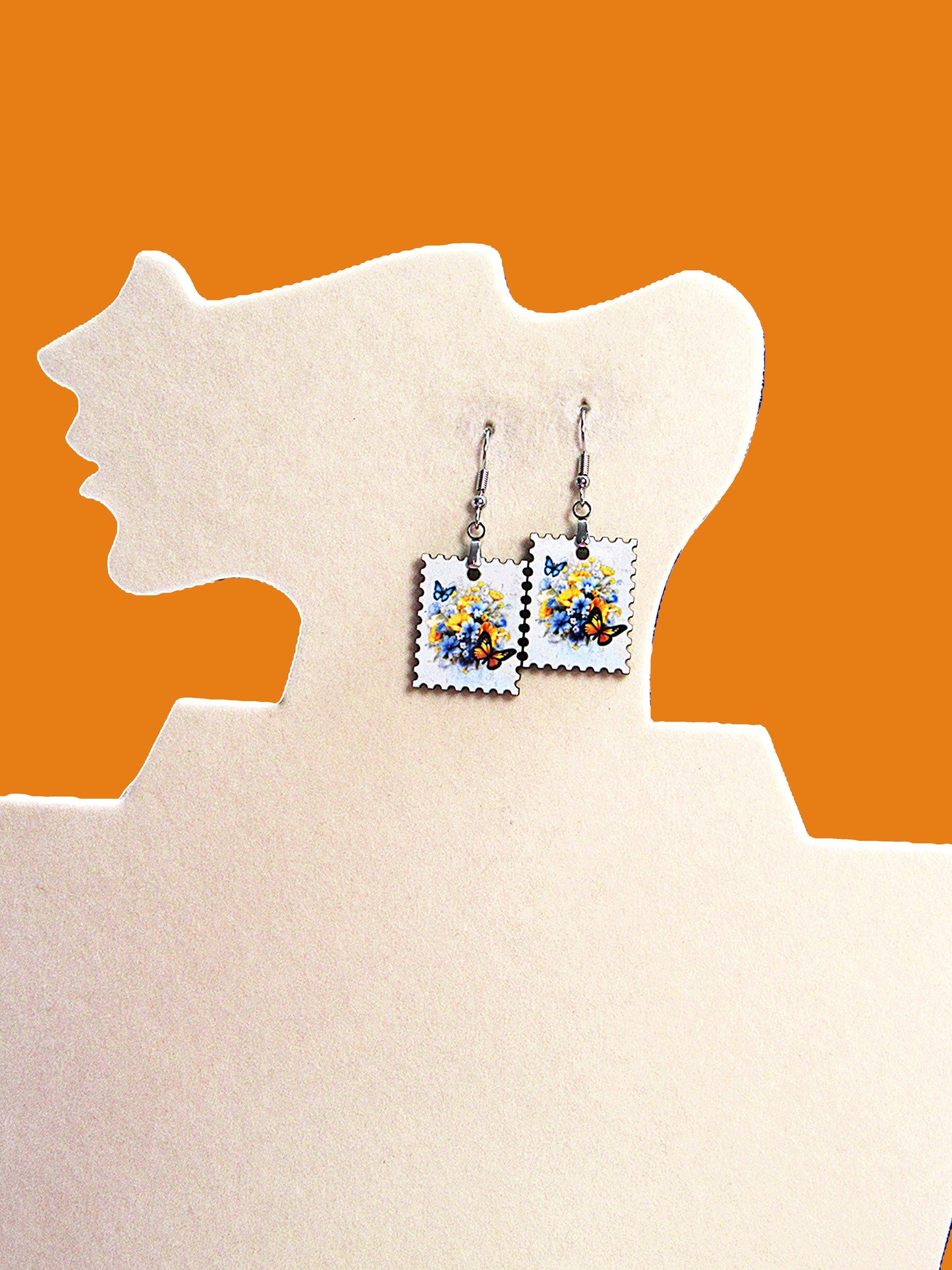 Stamp Shaped Sublimated Earrings