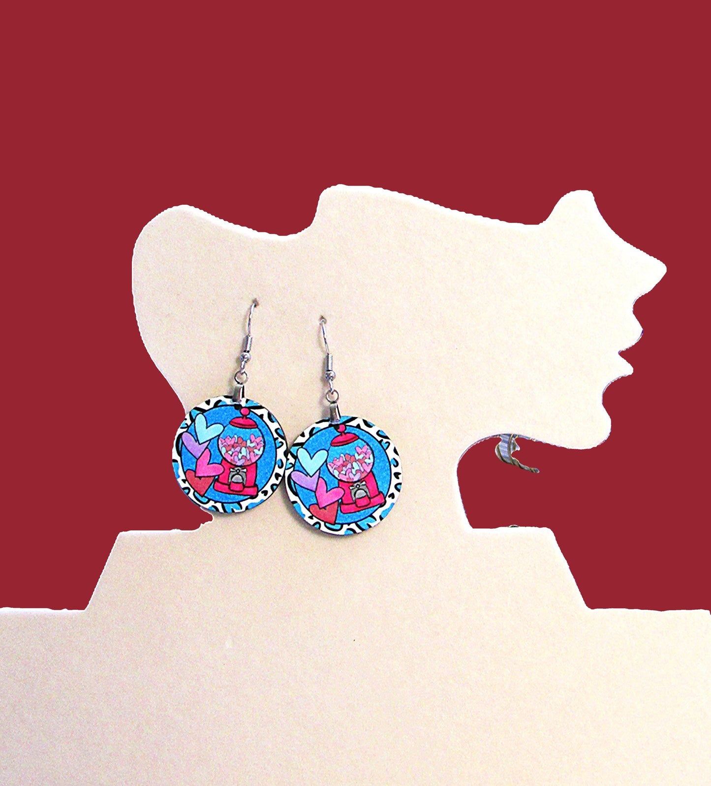 Round Shaped Sublimated 1 inch Earrings