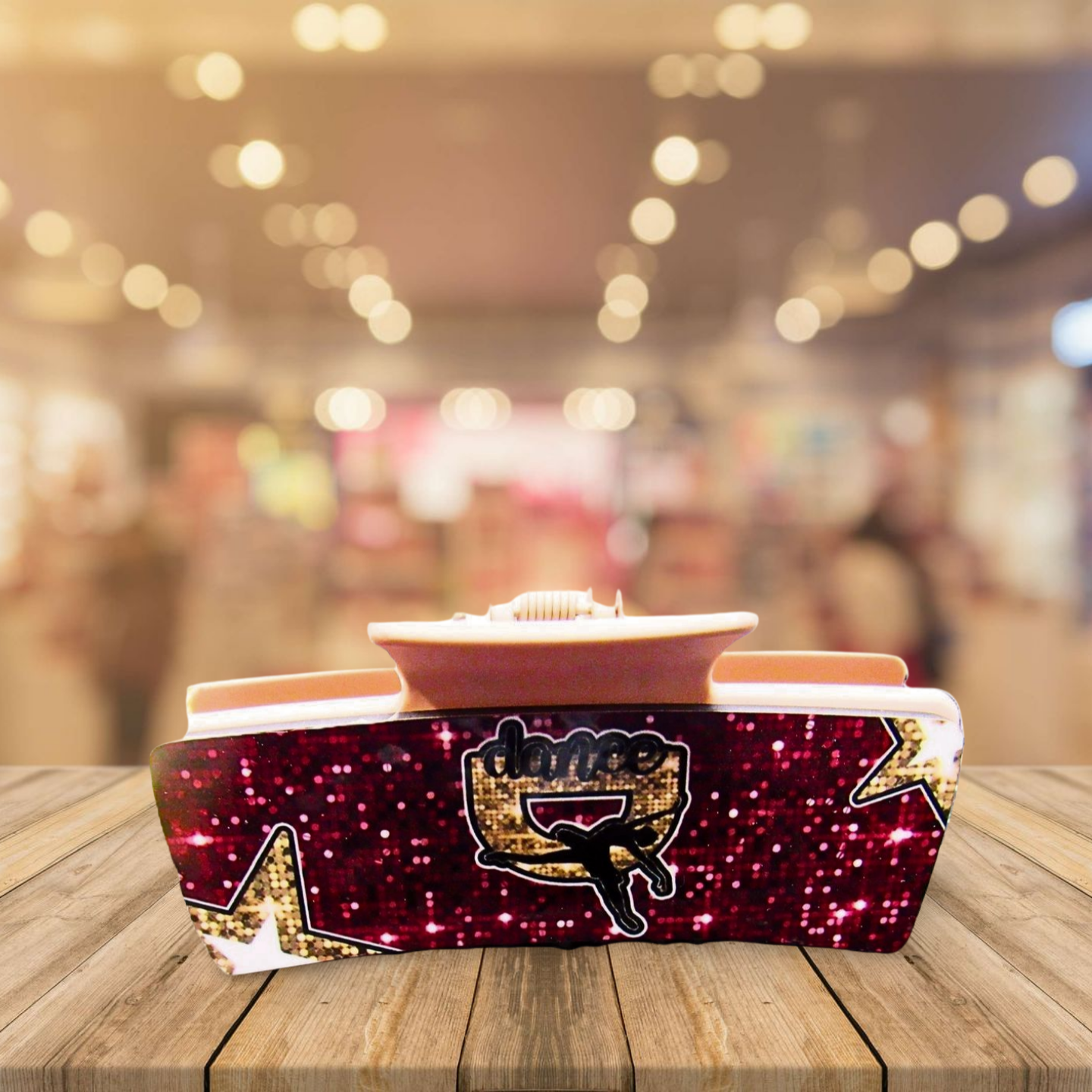 Dance Themed Large Sublimated Hair Claw Clip