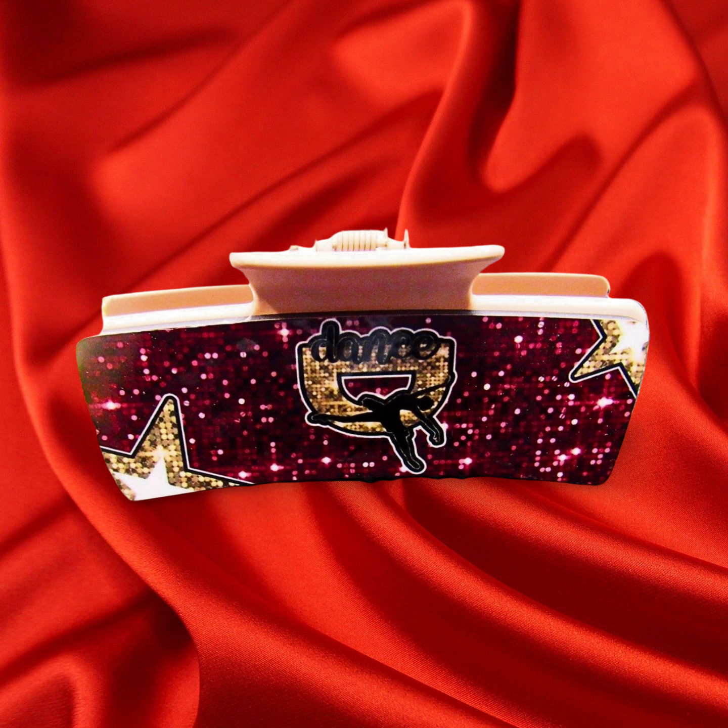 Dance Themed Large Sublimated Hair Claw Clip