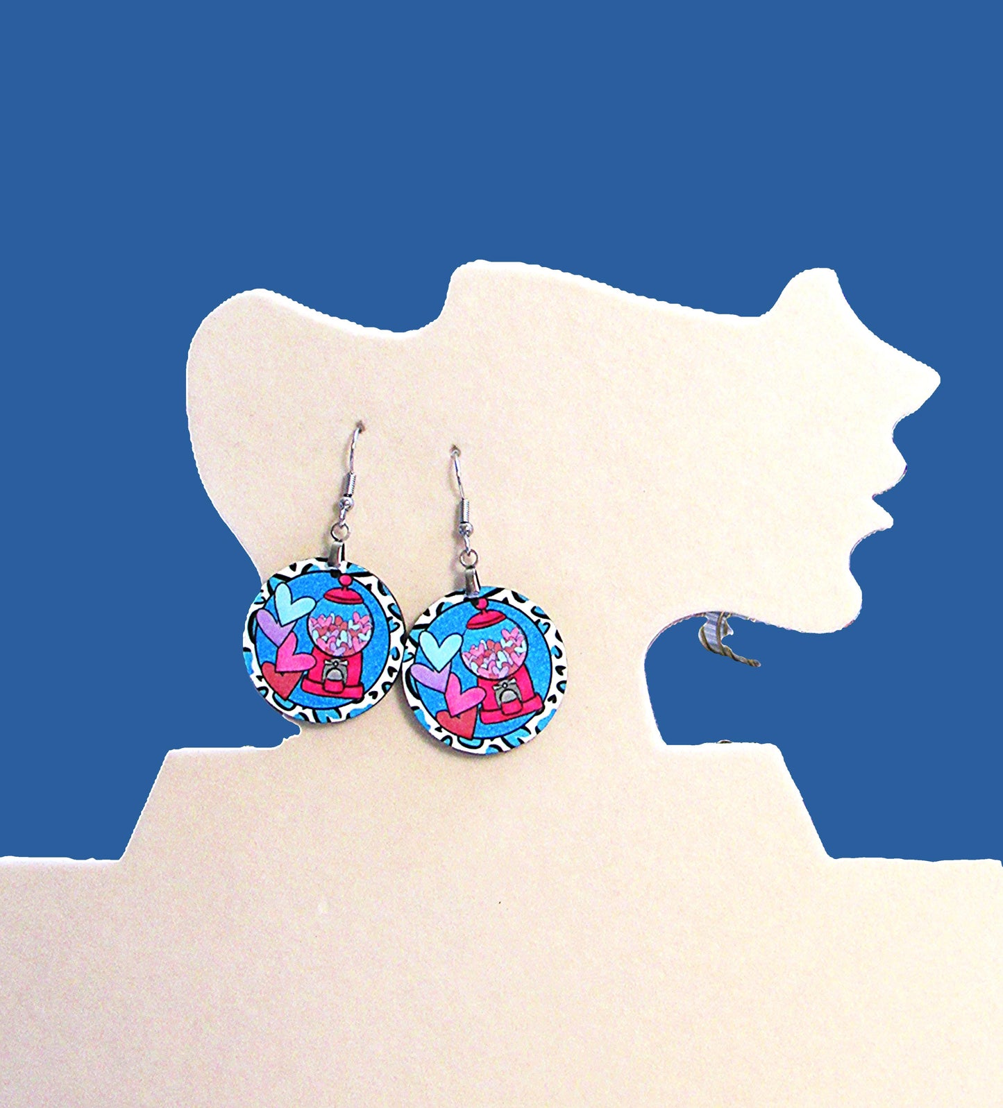 Round Shaped Sublimated 1 inch Earrings