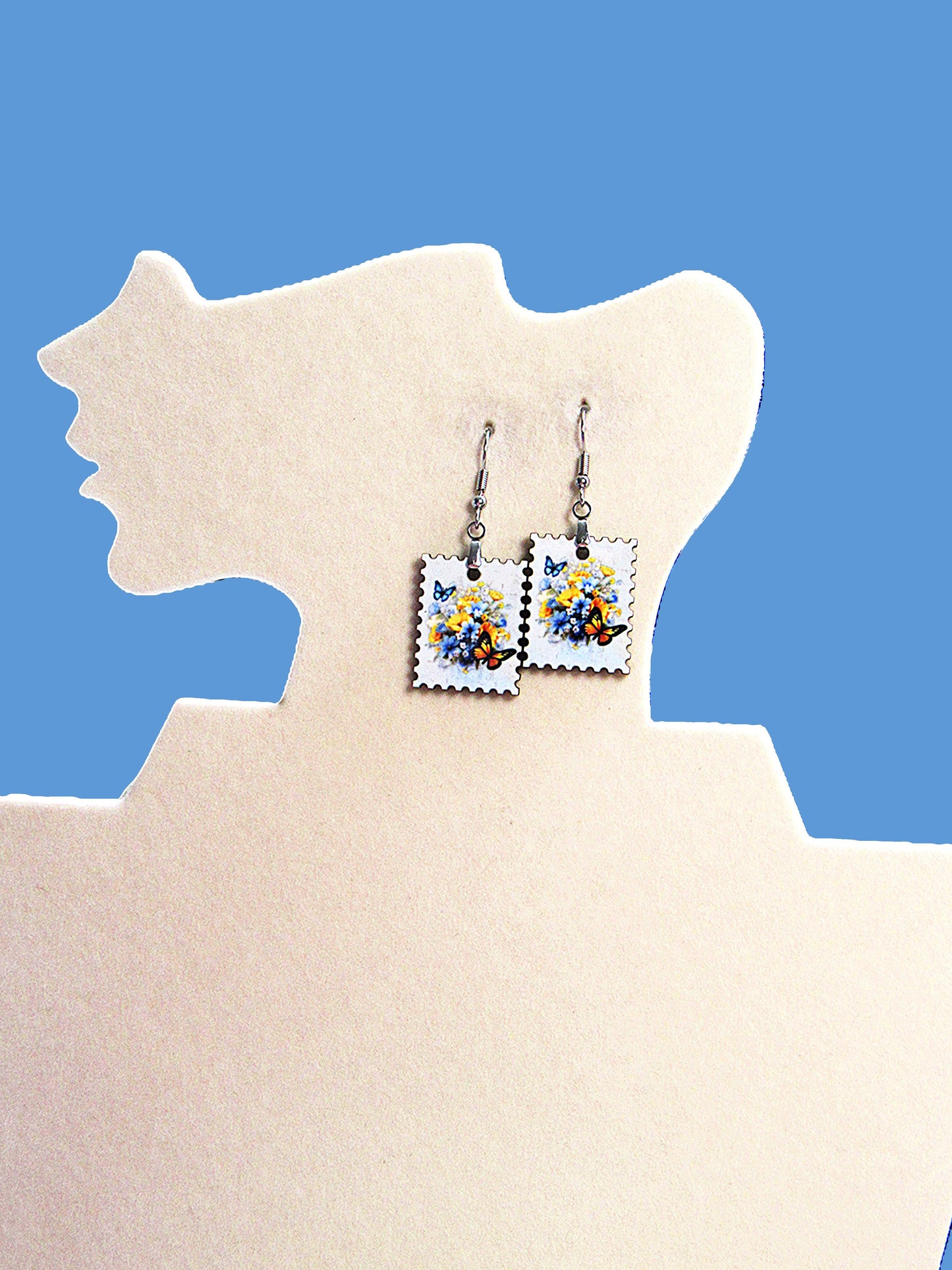 Stamp Shaped Sublimated Earrings