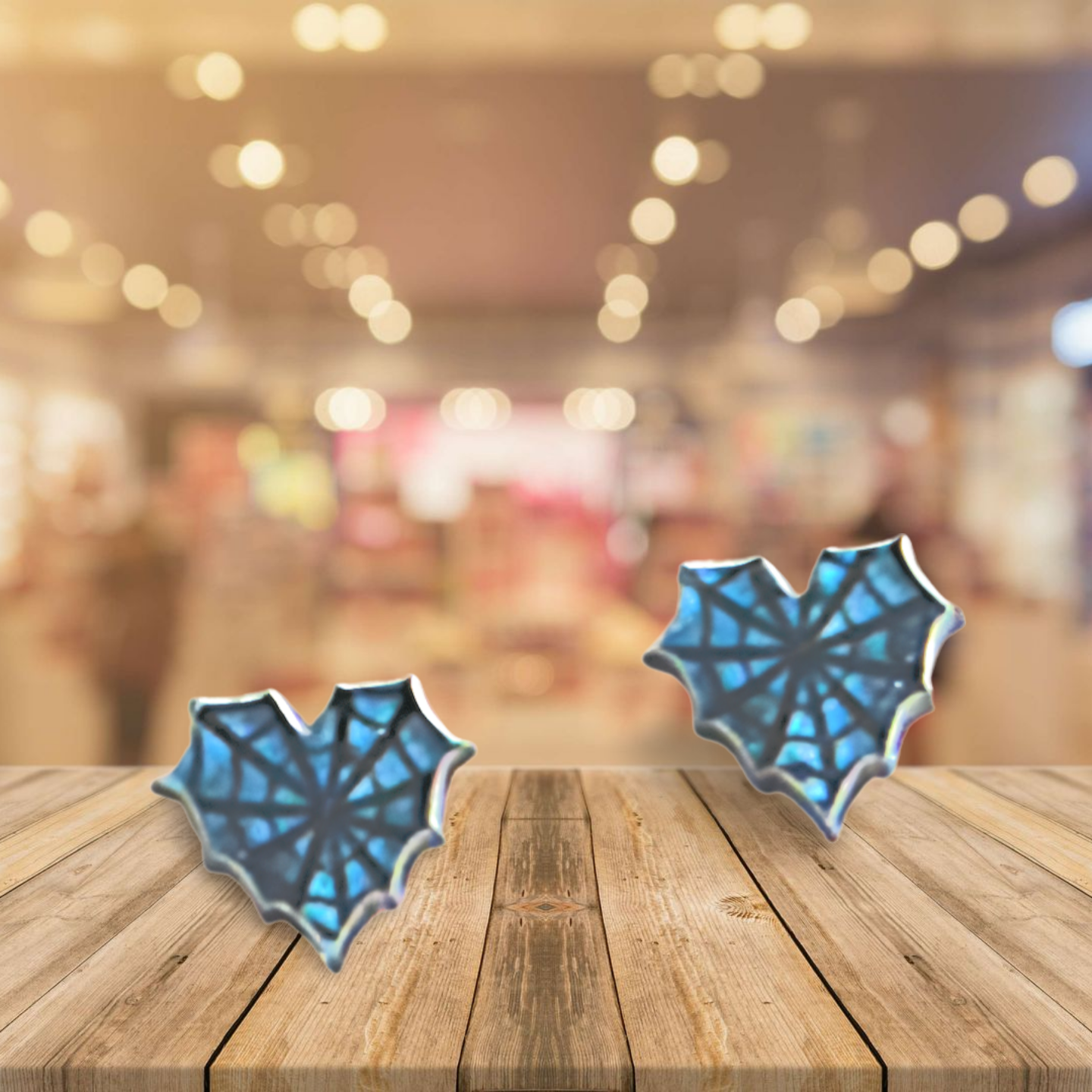 Heart Web Shaped Sublimated Stud Earring