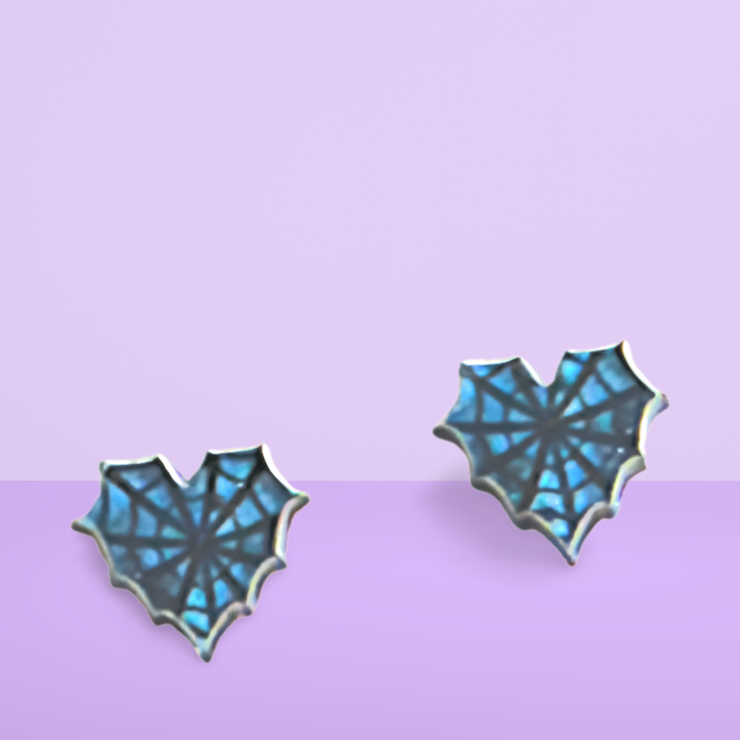 Heart Web Shaped Sublimated Stud Earring