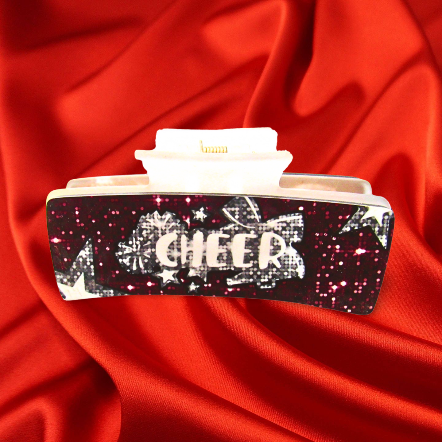Cheer Themed Large Sublimated Hair Claw Clip