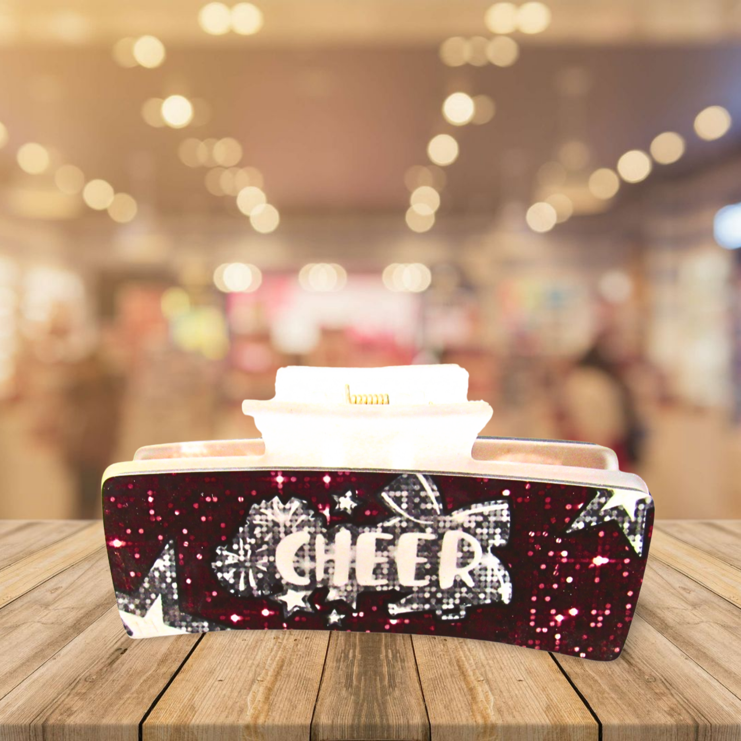 Cheer Themed Large Sublimated Hair Claw Clip