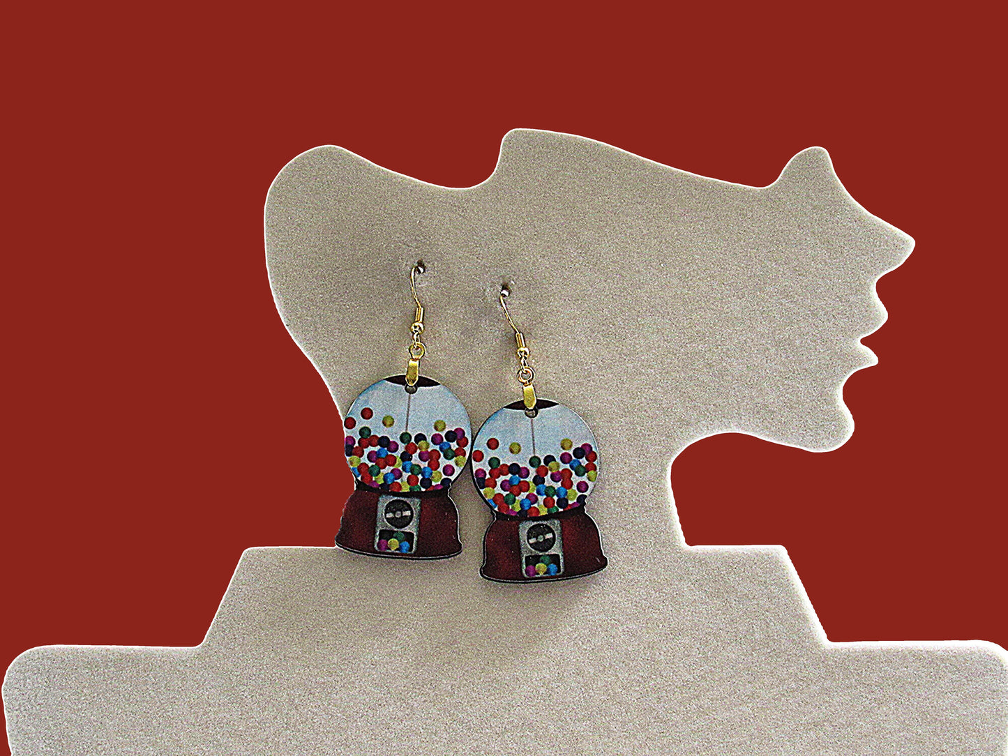 Snow Globe Shaped Sublimated Earrings