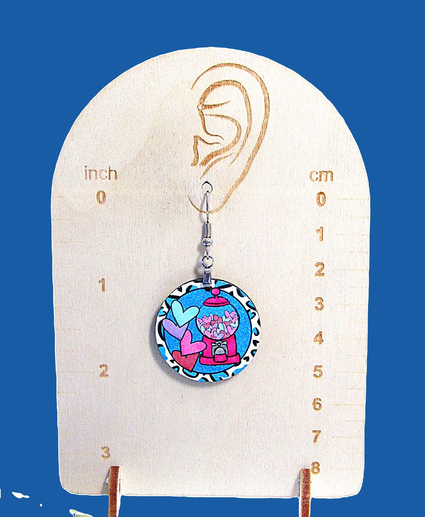 Round Shaped Sublimated 1 inch Earrings