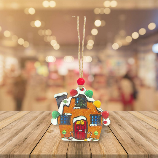 Gumdrop House Shaped Sublimated Ornament
