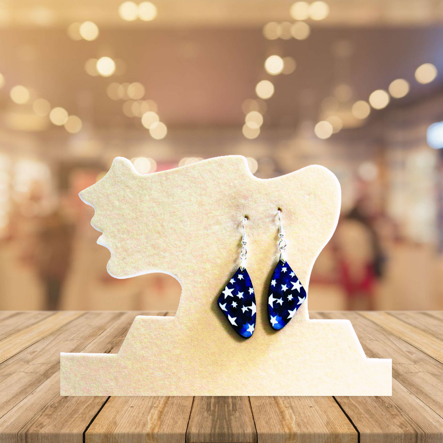 Wing Shaped Sublimated Earring 1.5 inch