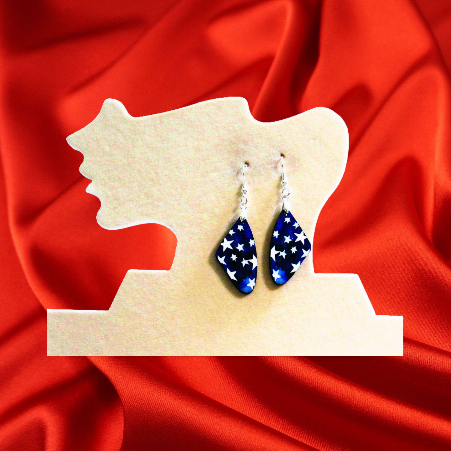 Wing Shaped Sublimated Earring 1.5 inch
